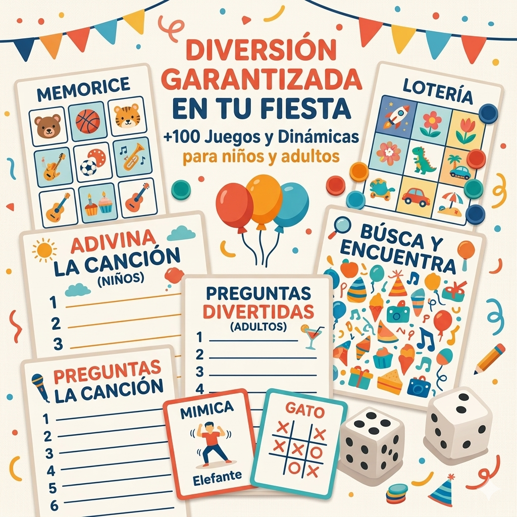 Mega Pack +100 Juegos y Dinámicas para una Fiesta Inolvidable 🎉