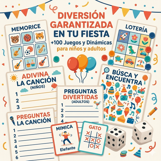 Mega Pack +100 Juegos y Dinámicas para una Fiesta Inolvidable 🎉