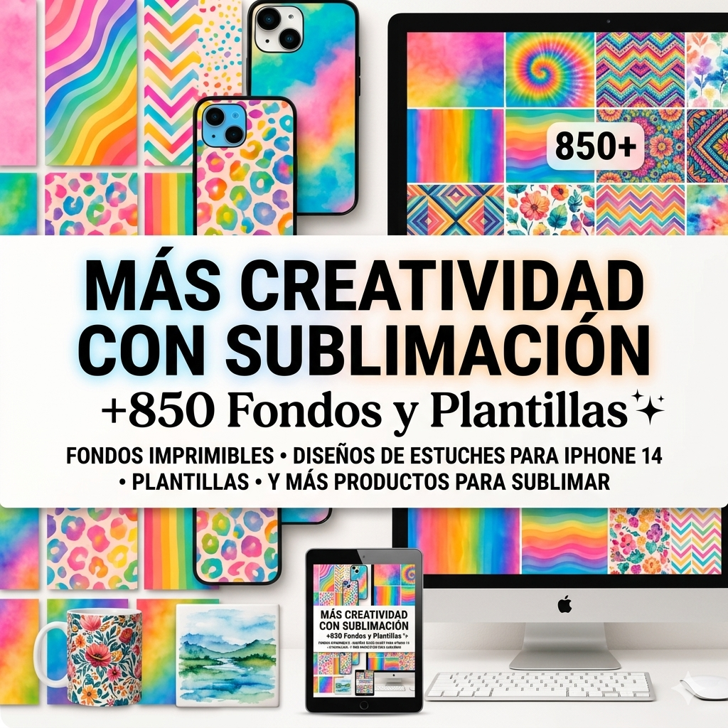 Mega Pack de Sublimación ✨ +850 Fondos y Plantillas