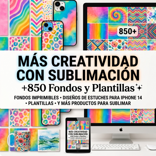 Mega Pack de Sublimación ✨ +850 Fondos y Plantillas